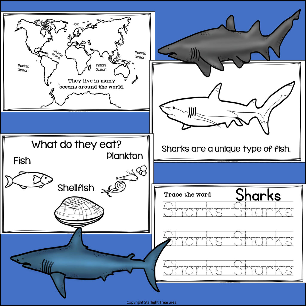 Sharks Mini Book for Early Readers