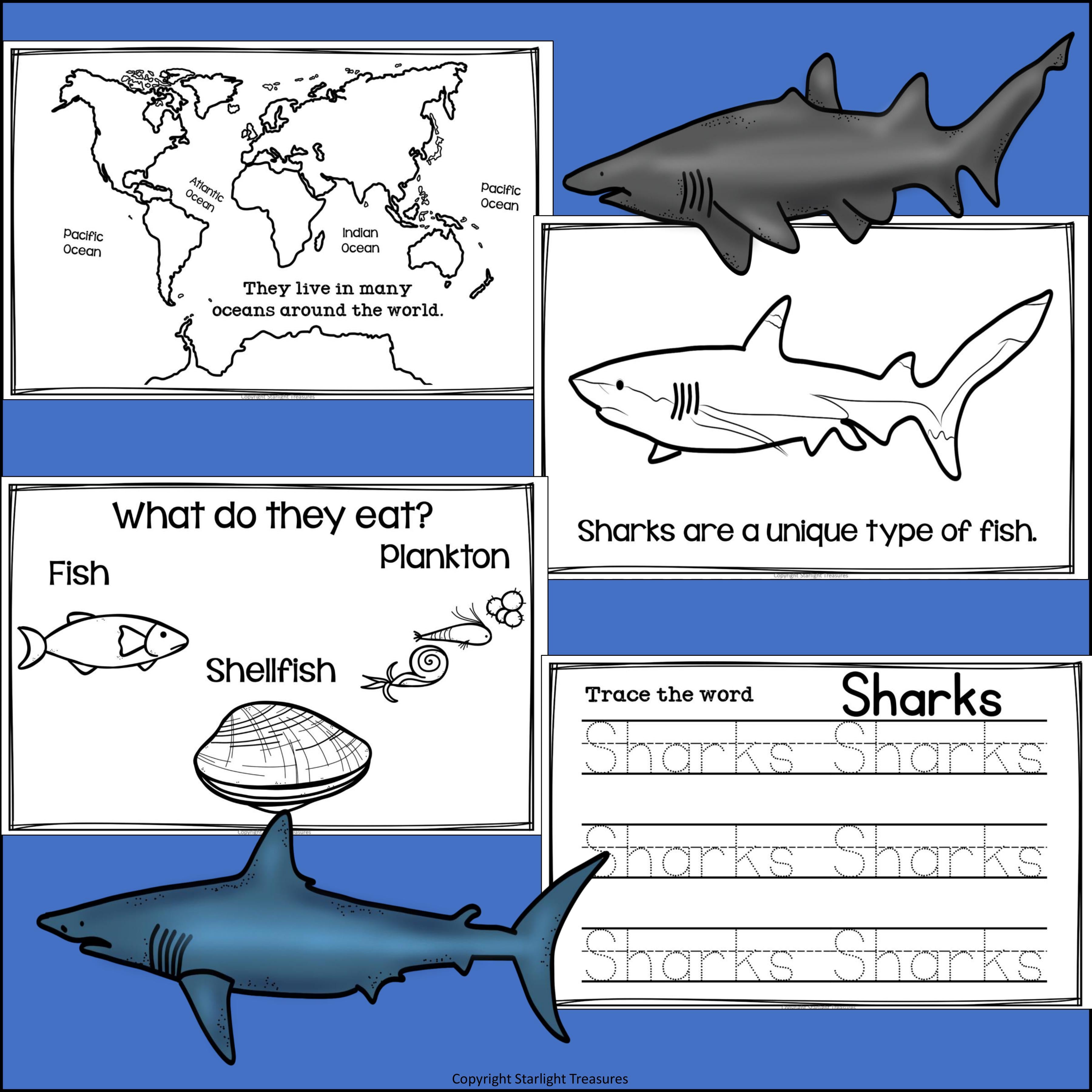 Sharks Mini Book for Early Readers