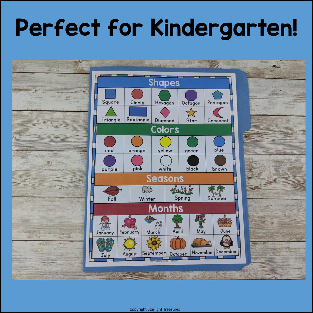 Quick Reference Guide Lapbook for Early Readers FREEBIE