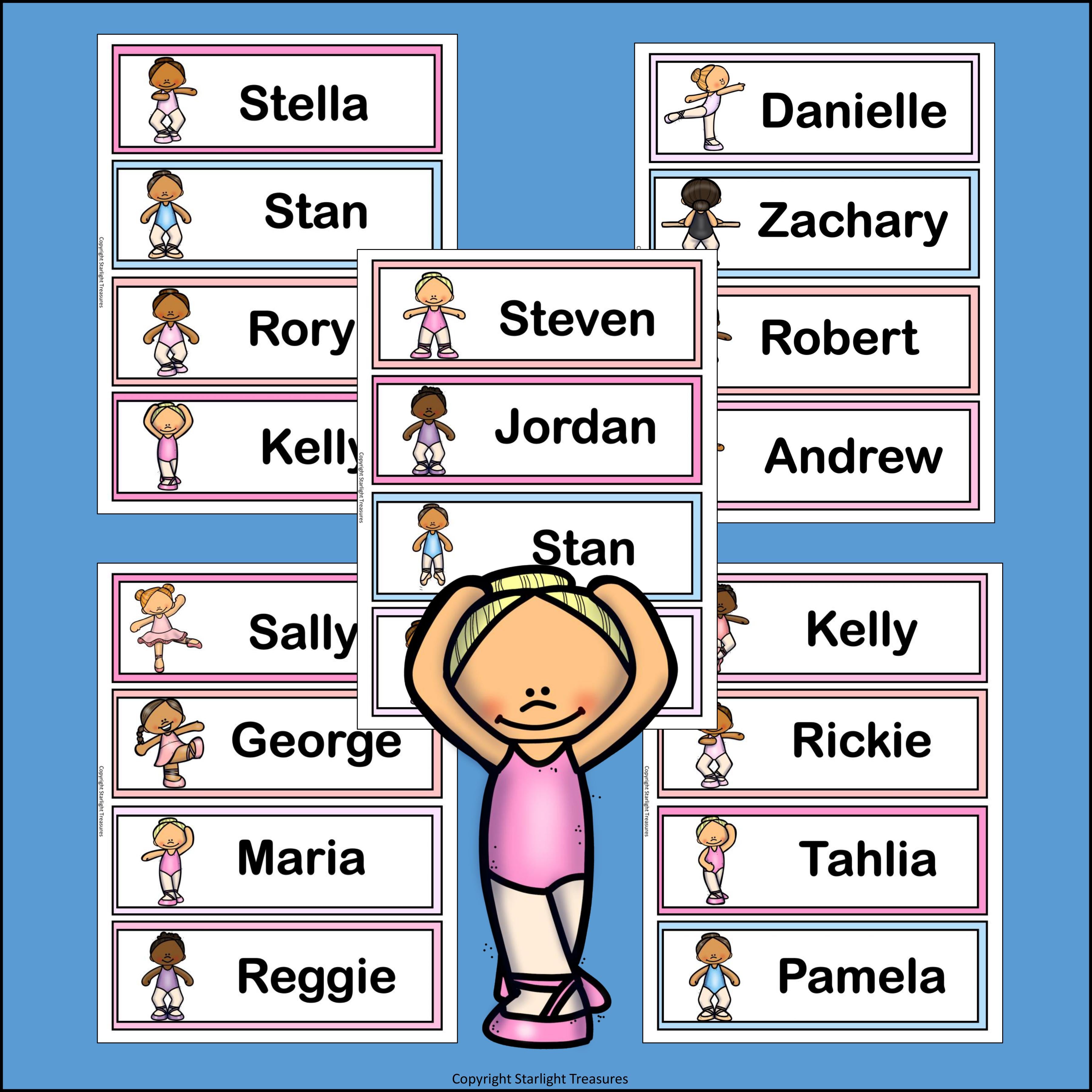 Ballet Name Tags - Editable
