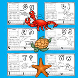 Worksheets A-Z The Ocean Theme