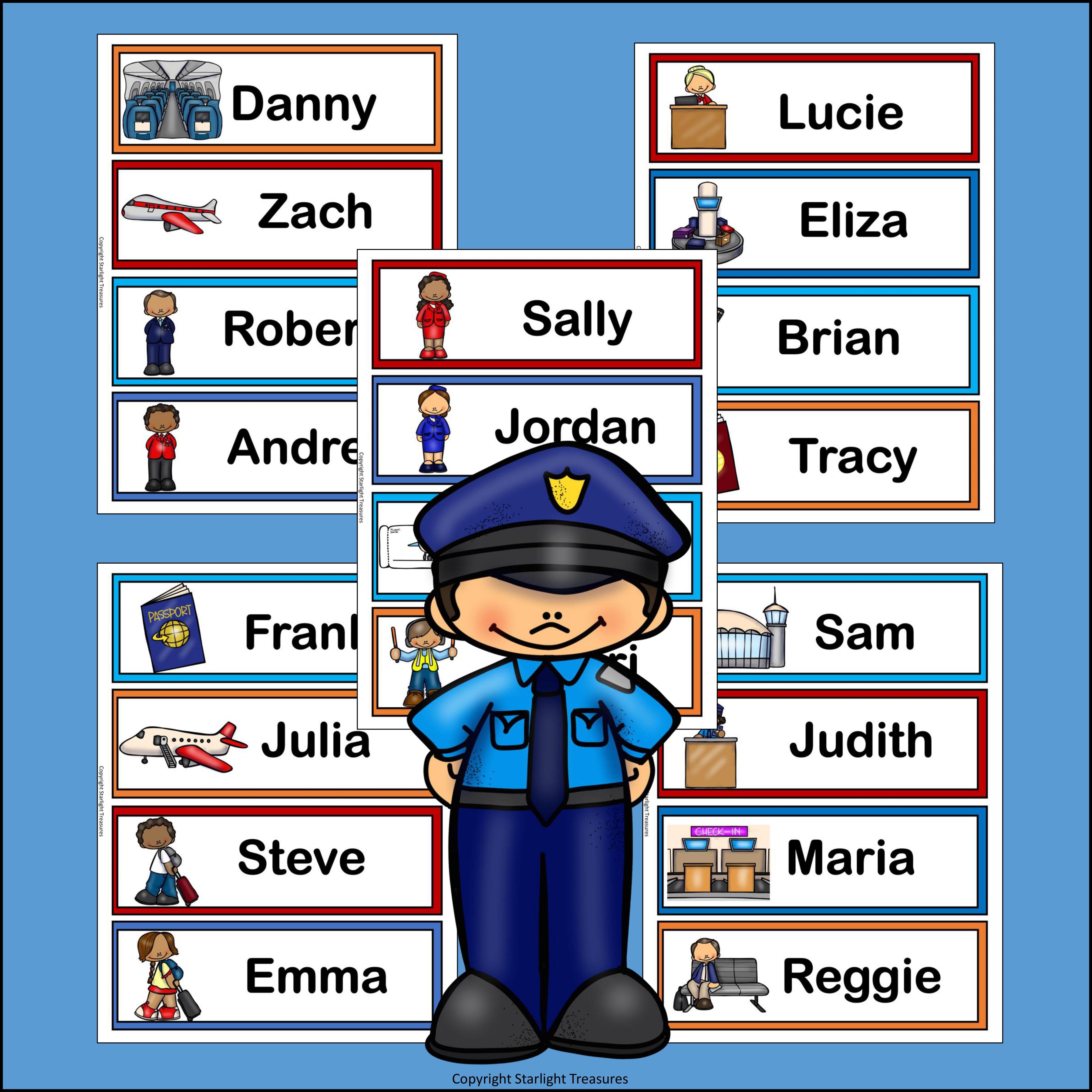 Airport Name Tags Classroom Decor