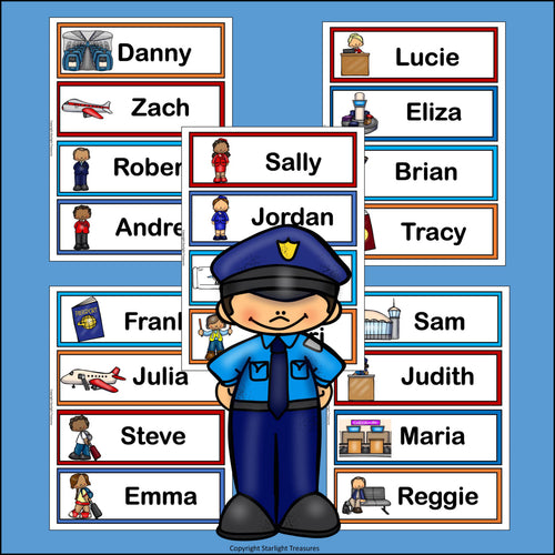 Airport Name Tags Classroom Decor