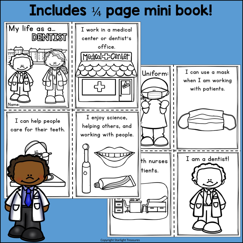 Dentist Mini Book for Early Readers 
