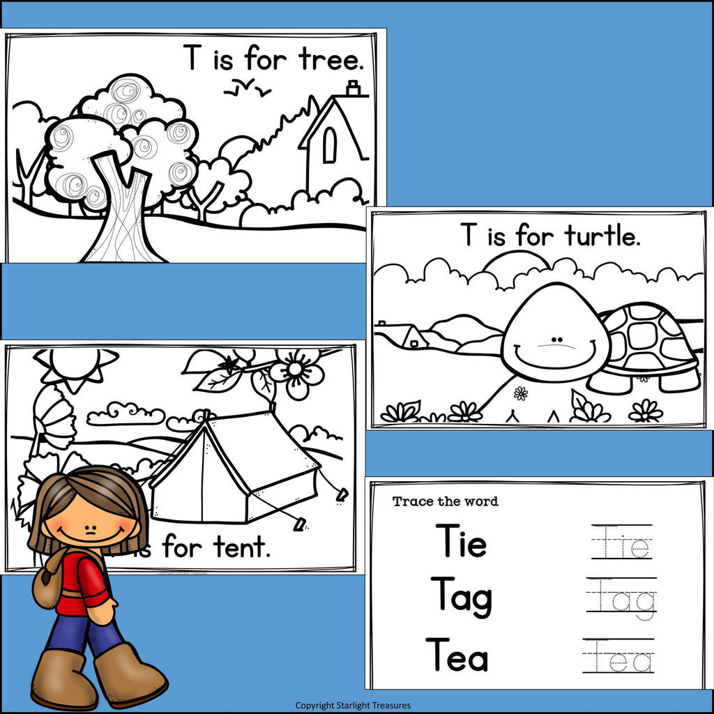 Alphabet Letter of the Week: The Letter T Mini Book