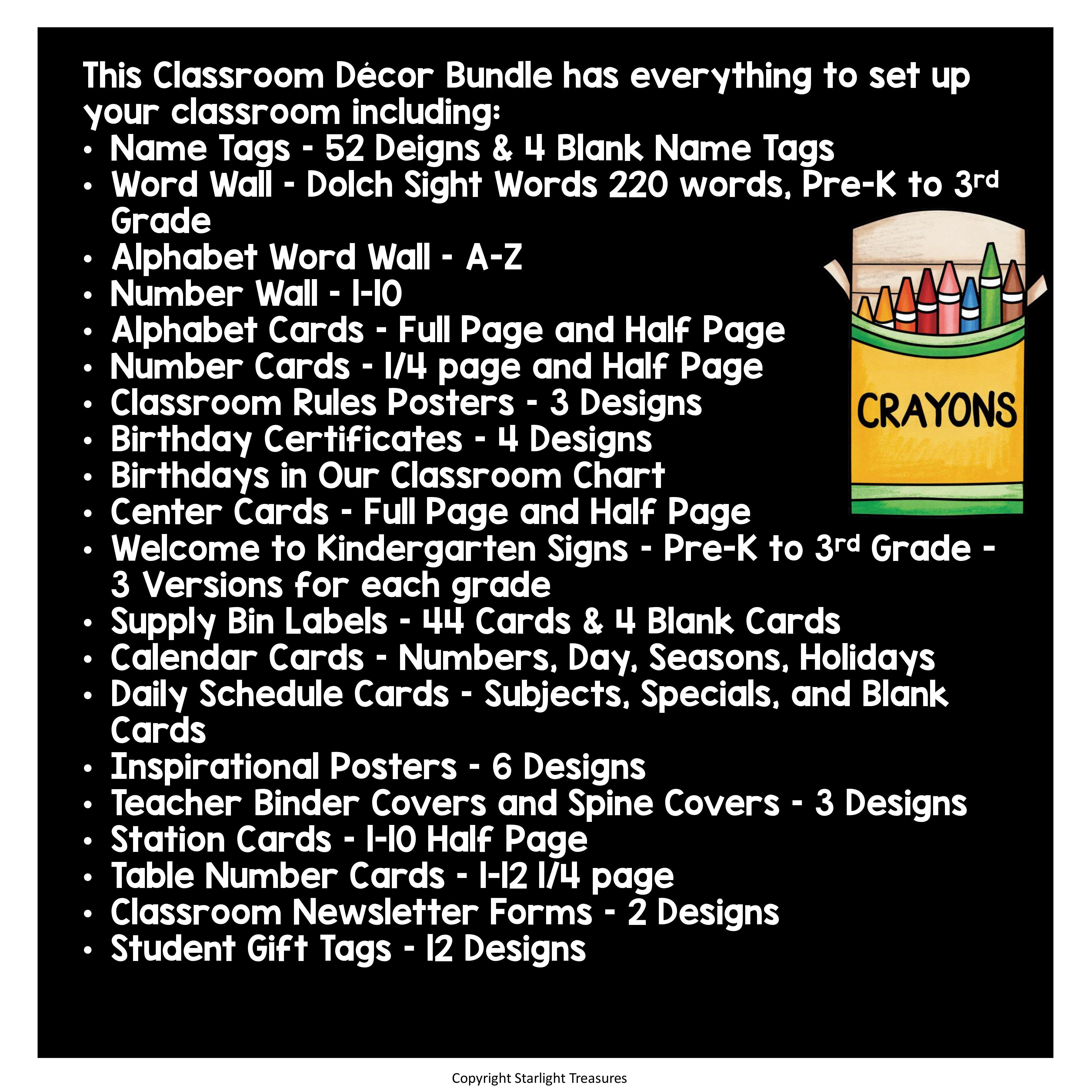 Classroom Decor Pack - School Theme