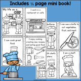 Chef Mini Book for Early Readers - Careers and Community Helpers