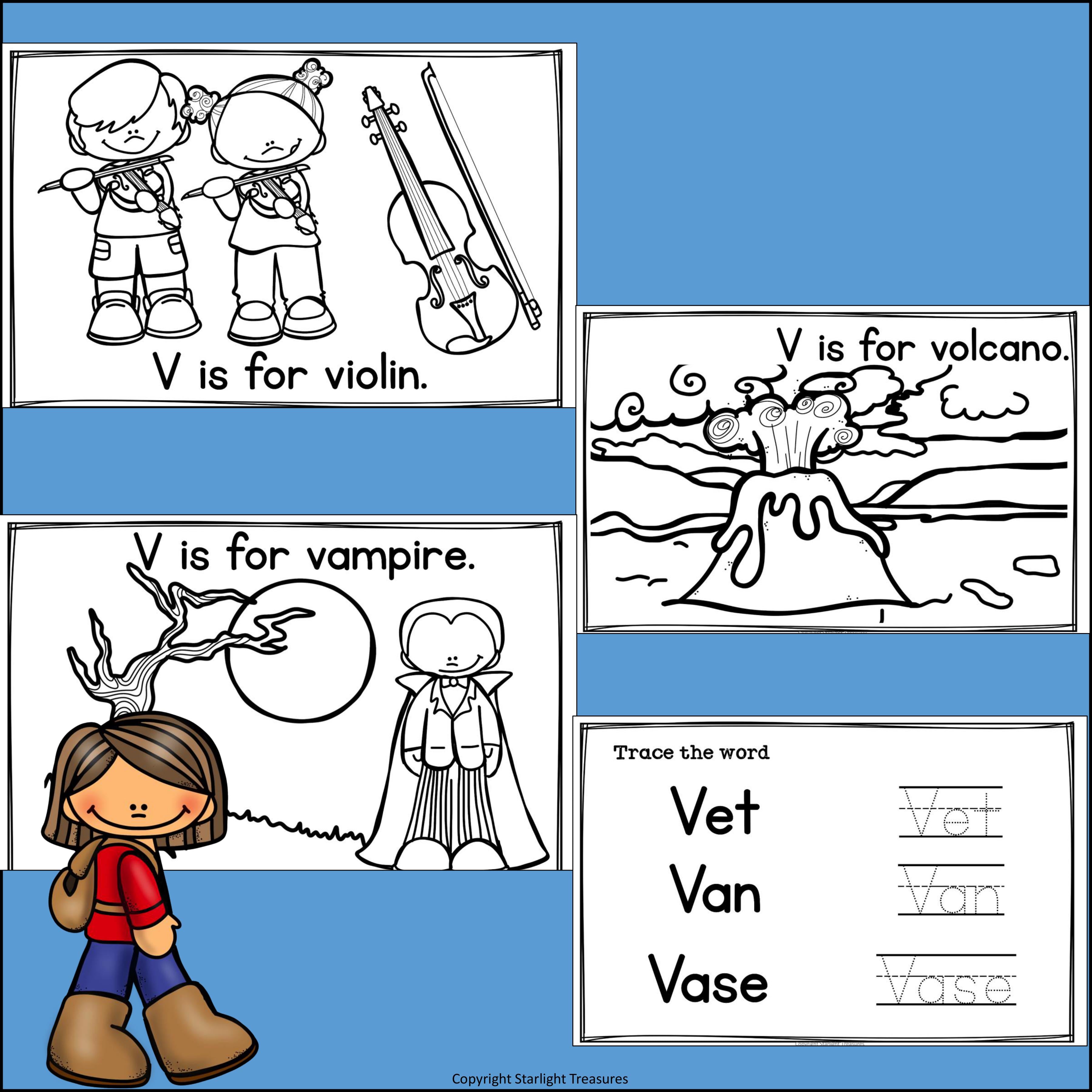 Alphabet Letter of the Week: The Letter V Mini Book