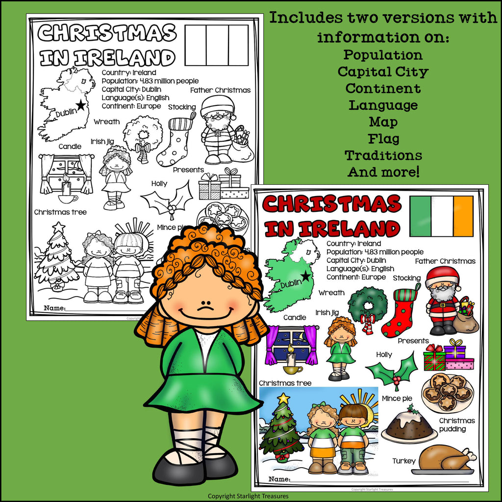 Christmas in Ireland Fact Sheet for Early Readers