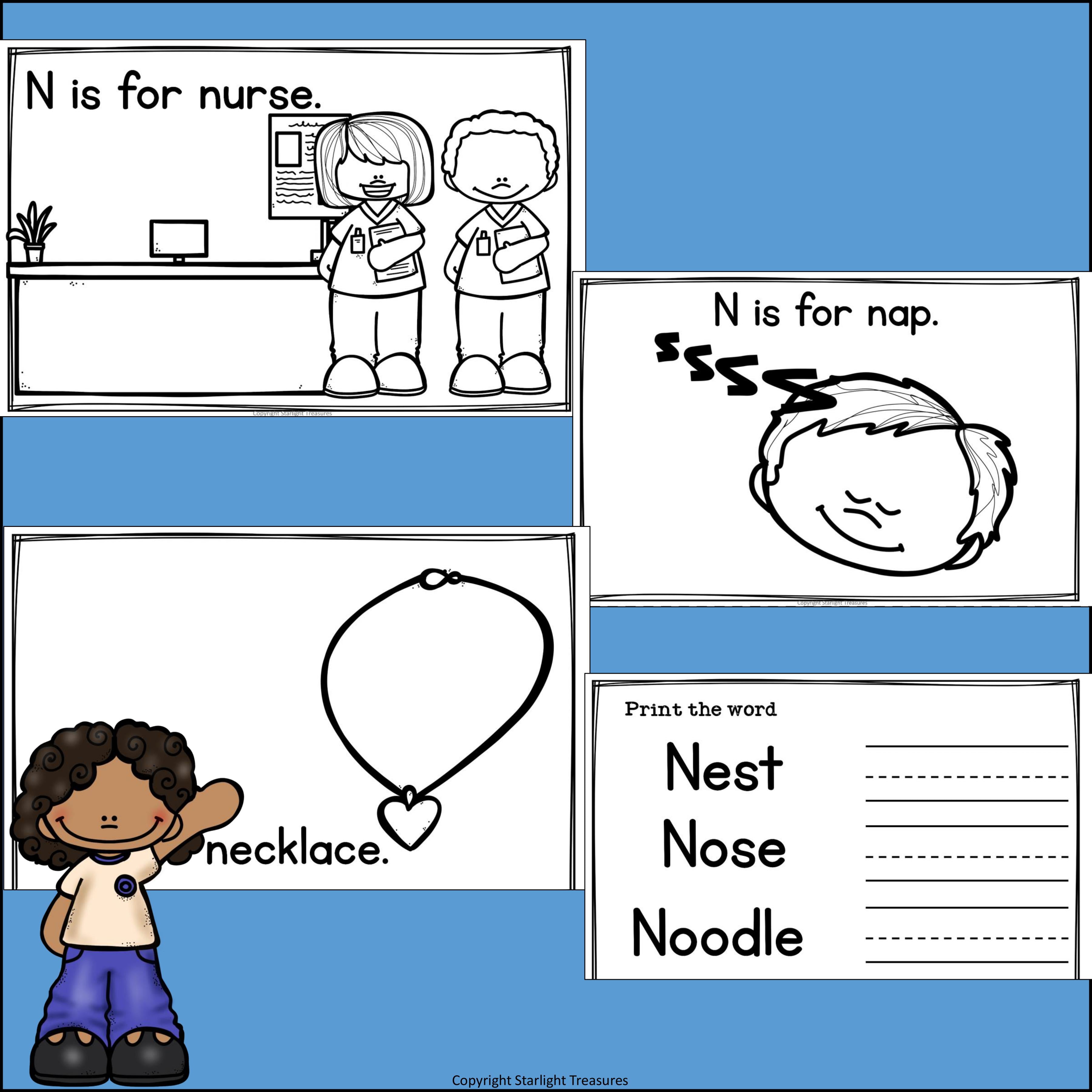 Alphabet Letter of the Week: The Letter N Mini Book