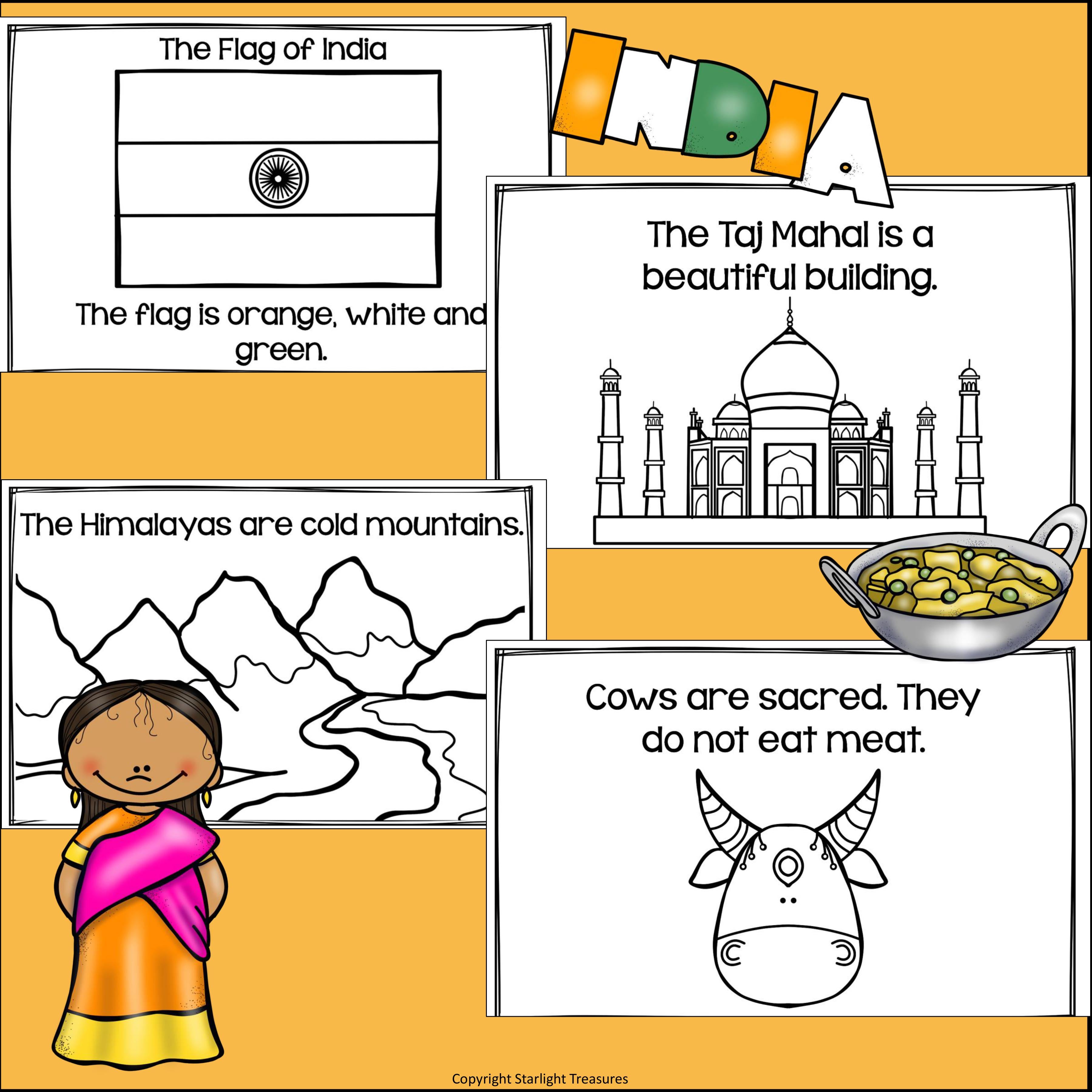 India Mini Book for Early Readers - A Country Study