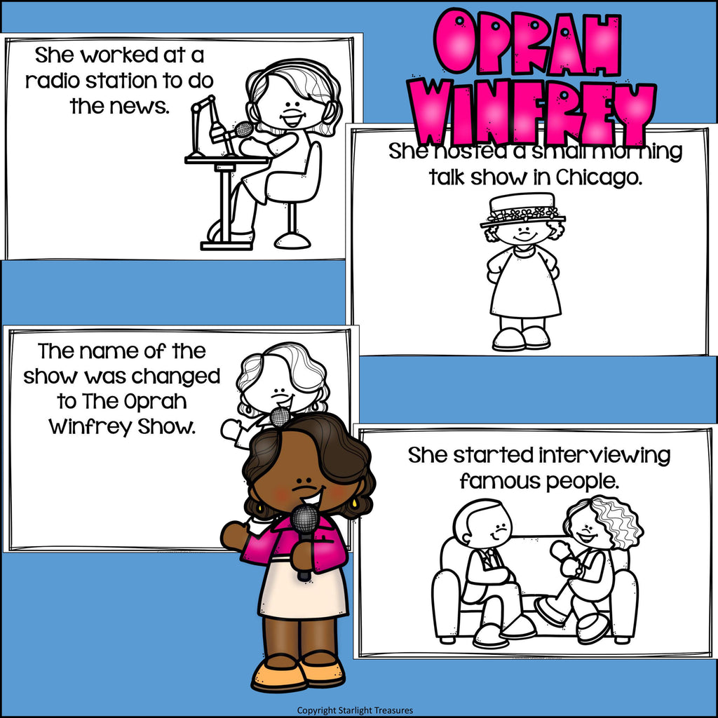Oprah Winfrey Mini Book for Early Readers: Women's History Month
