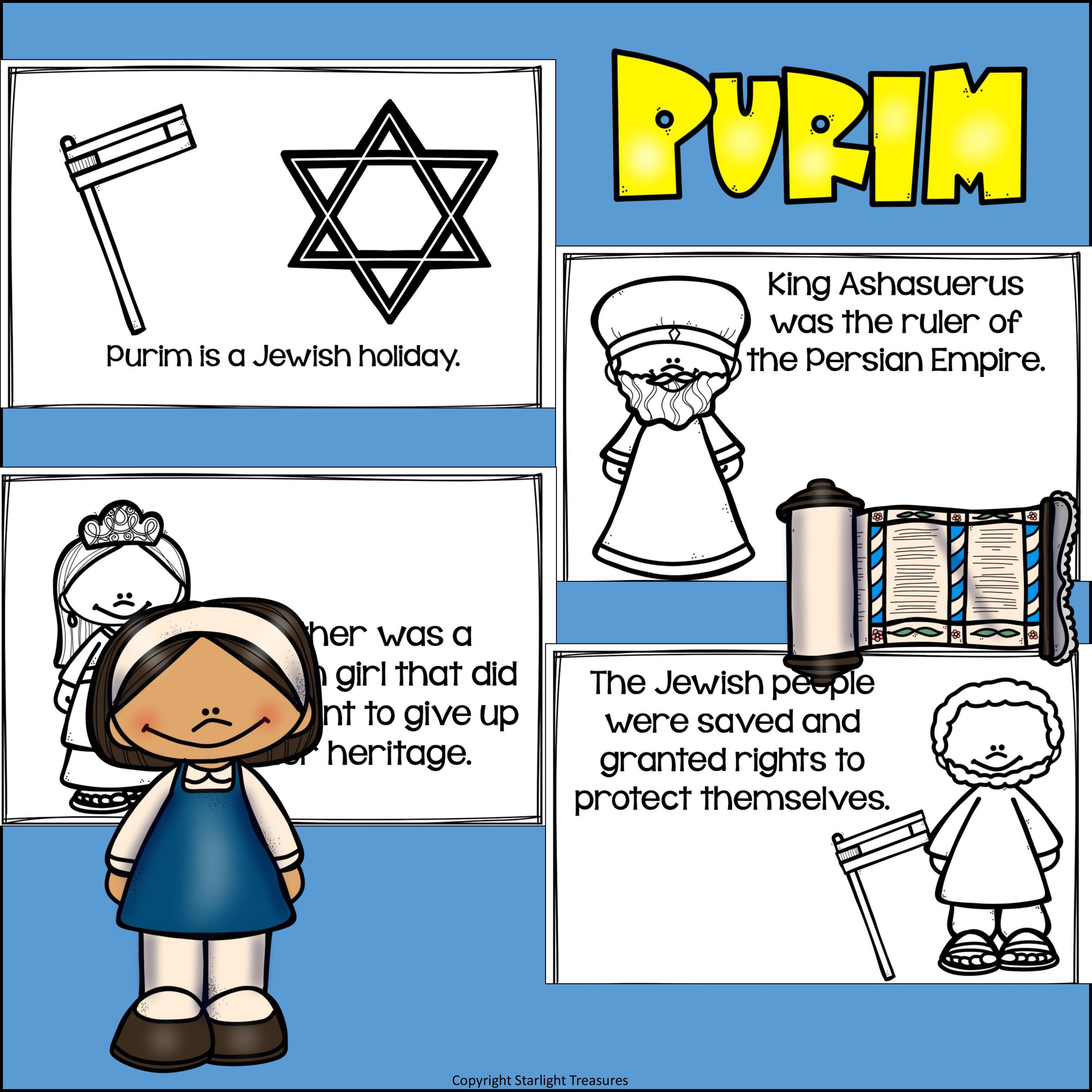 Purim Mini Book for Early Readers