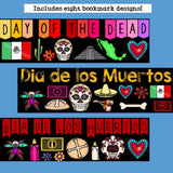 Day of the Dead Cut n' Color Bookmarks: Black and White AND Full Color
