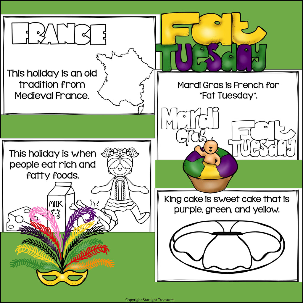 Mardi Gras Mini Book for Early Readers