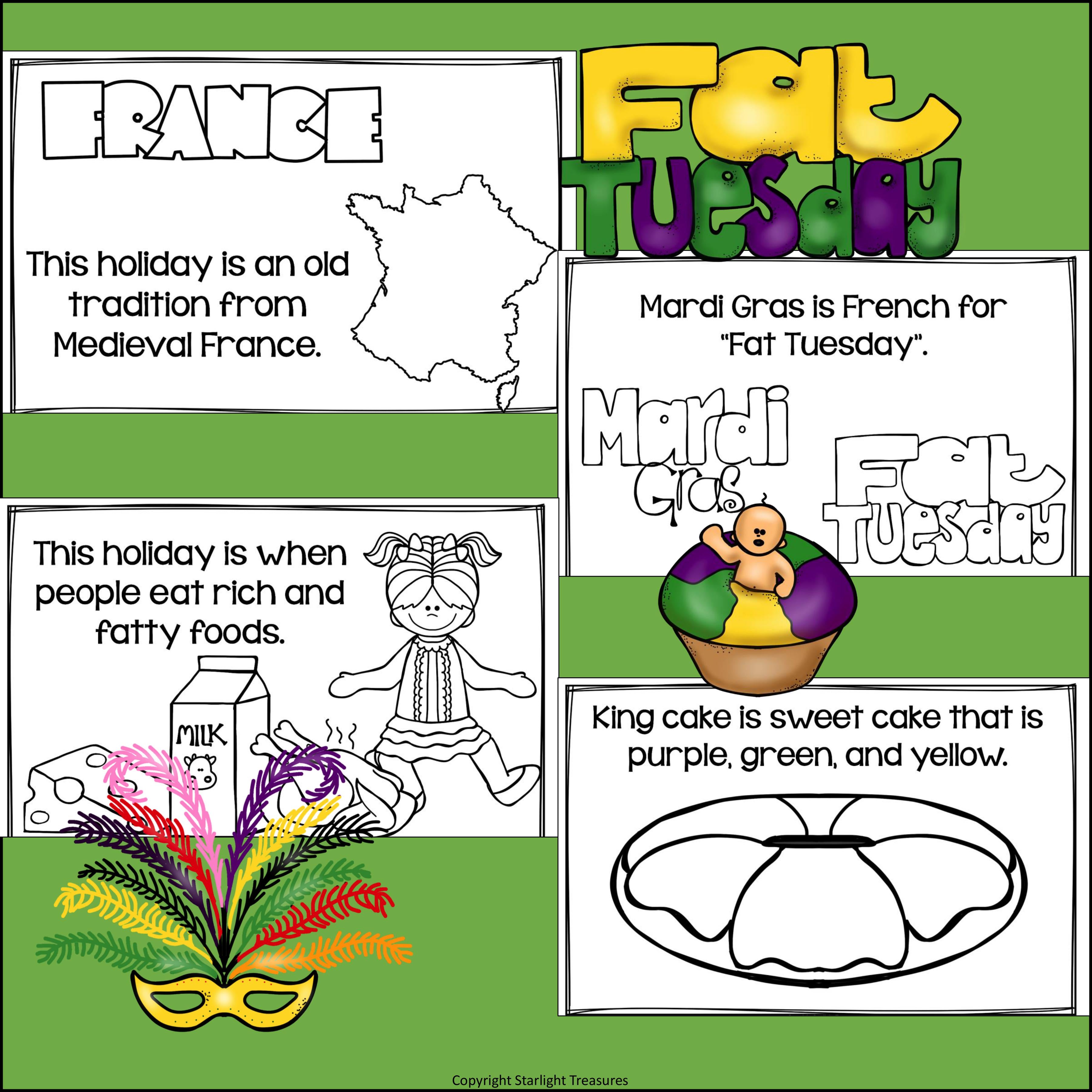Mardi Gras Mini Book for Early Readers