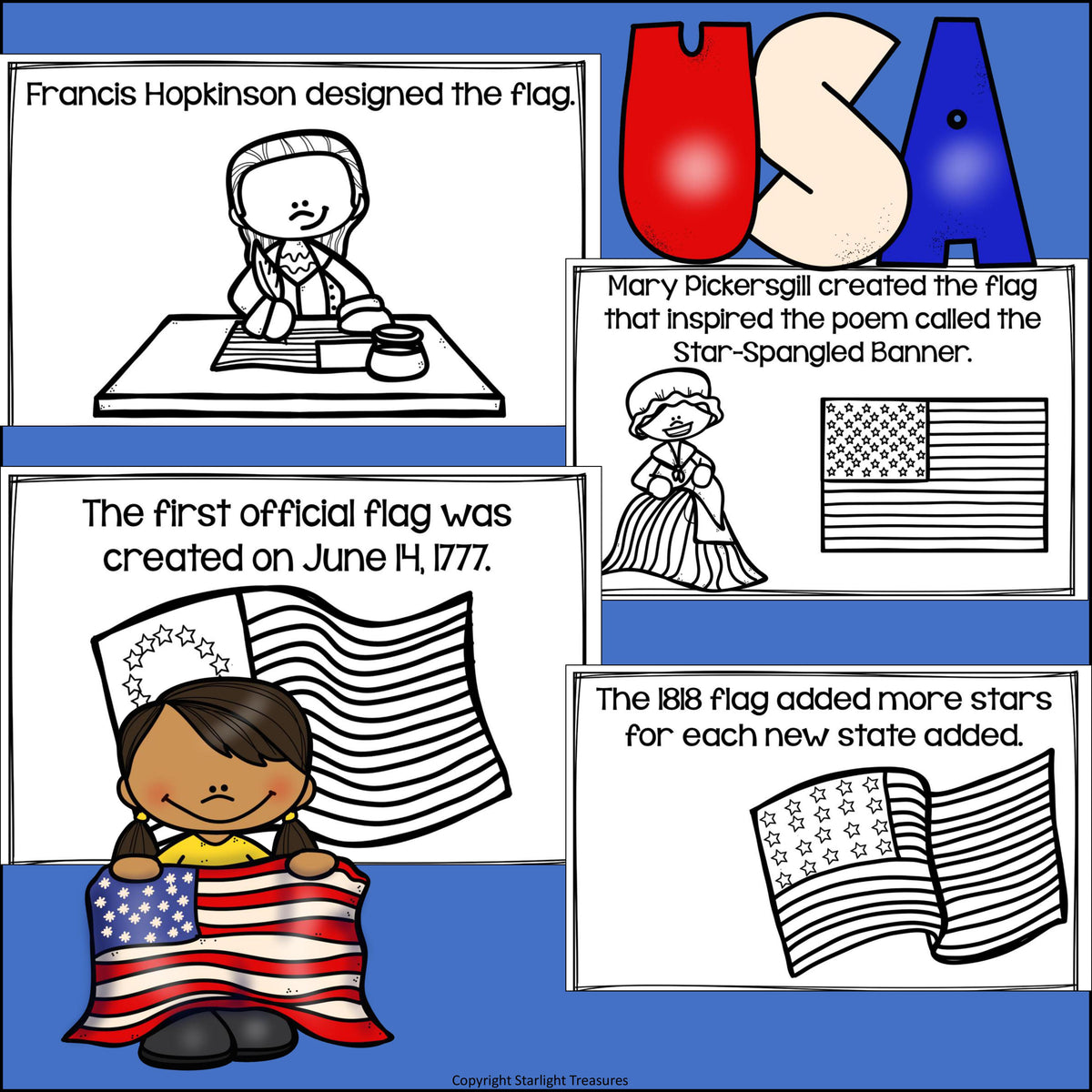 Flag Day Mini Book for Early Readers – Starlight Treasures LLC