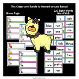 Classroom Decor Pack - Llama Theme