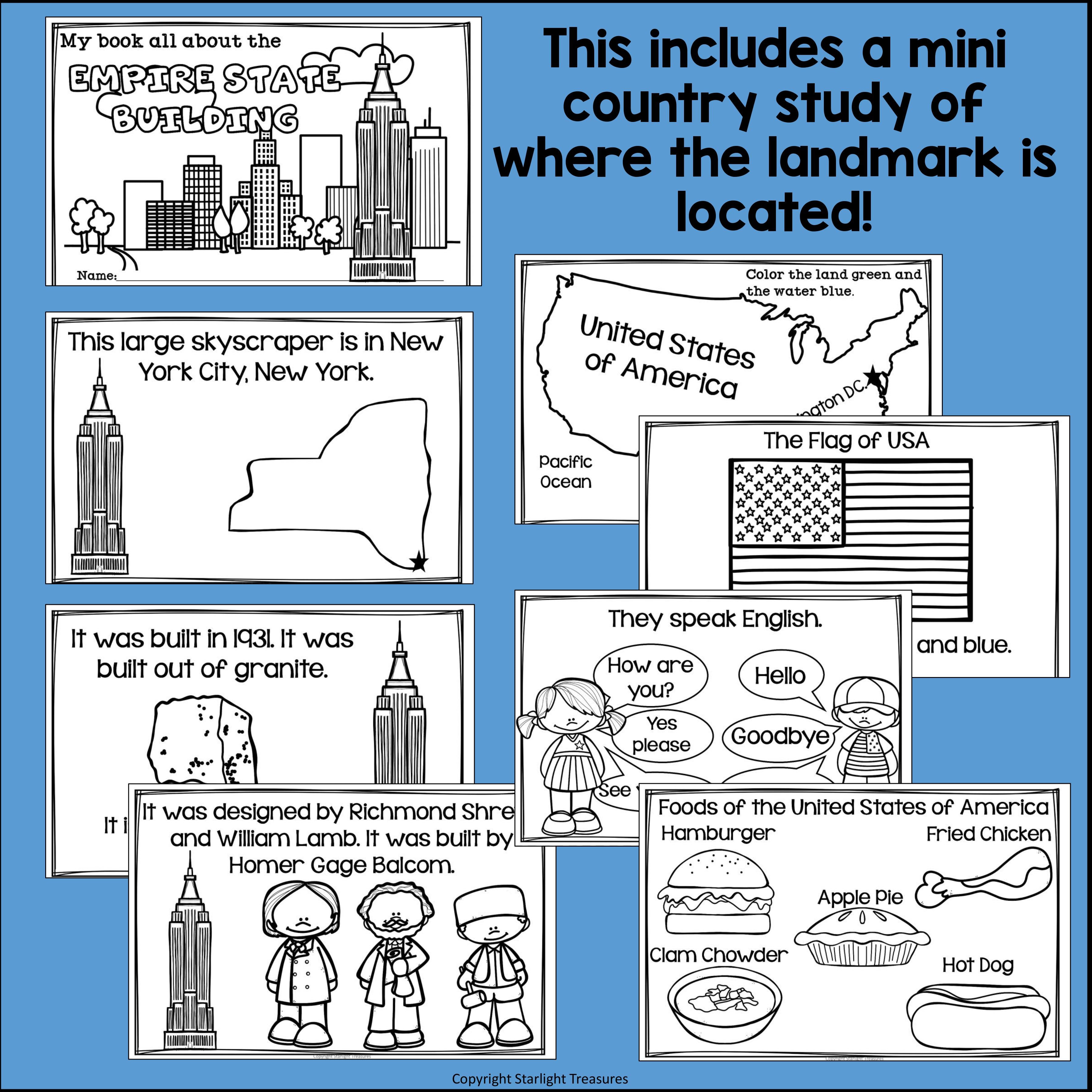 Empire State Building Complete Unit for Early Learners - World Landmarks
