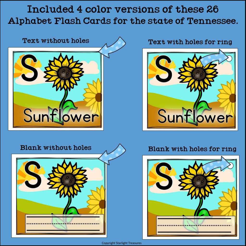 Alphabet Flash Cards for Early Readers - State of Tennessee