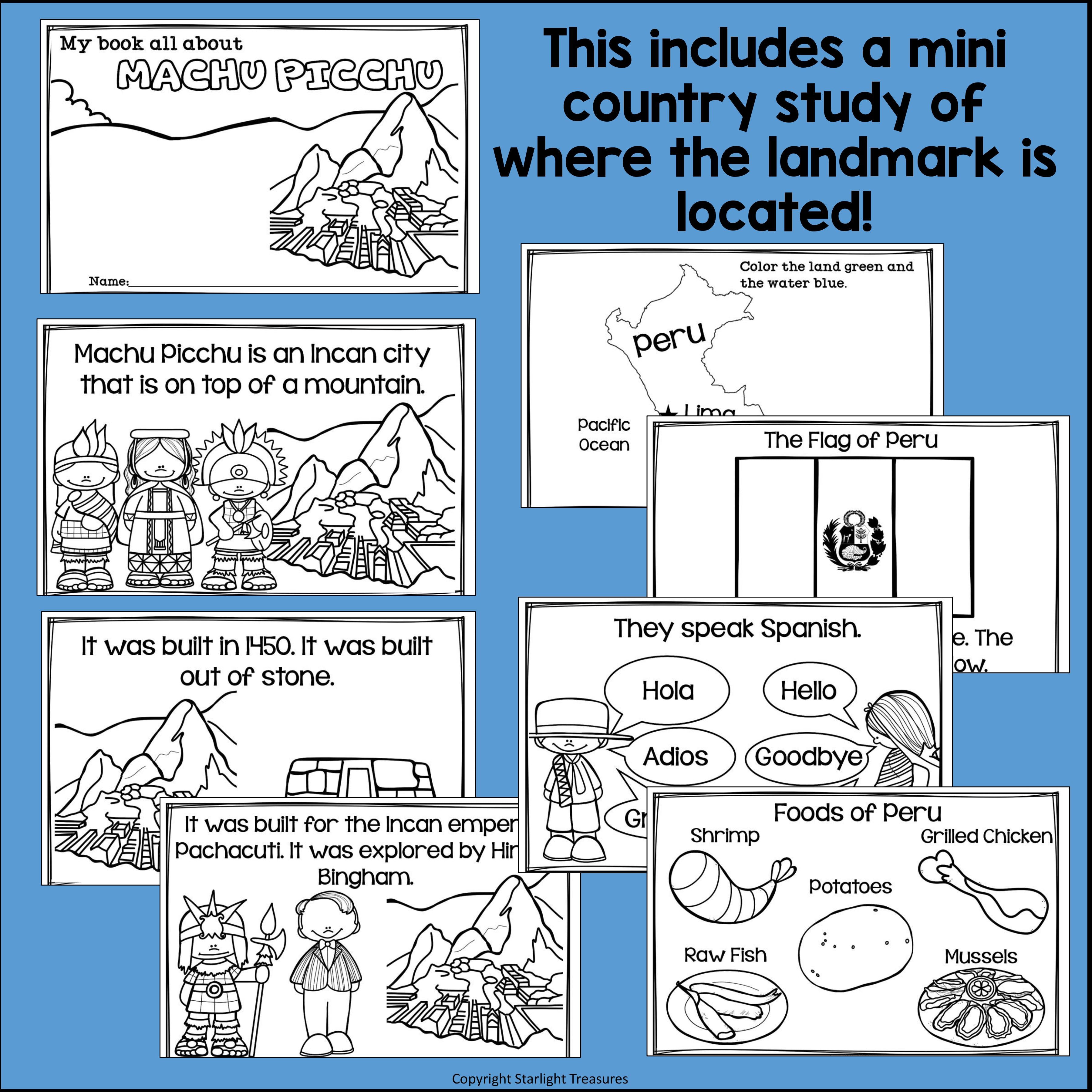 Machu Picchu Complete Unit for Early Learners - World Landmarks