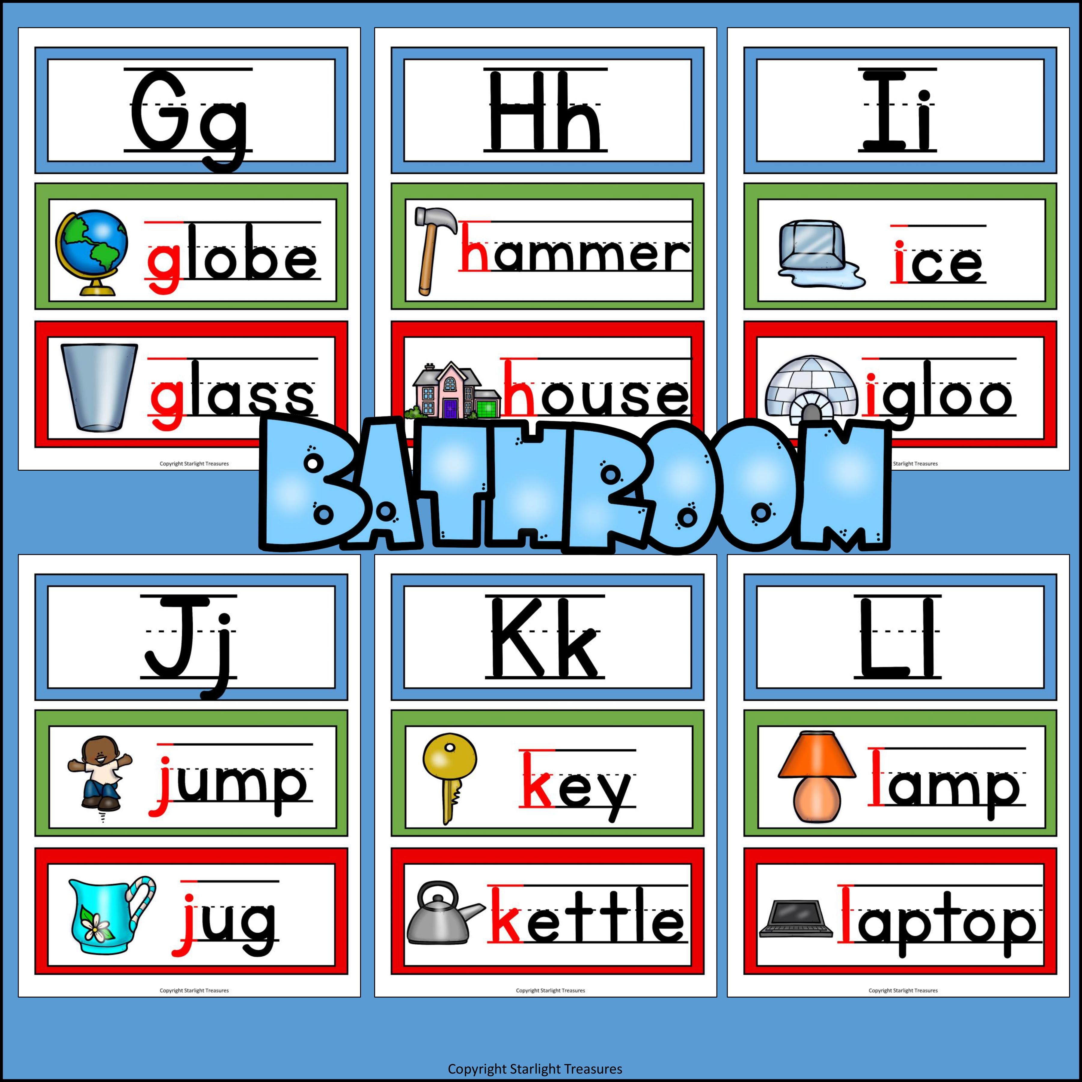 Alphabet Word Wall - My House Theme
