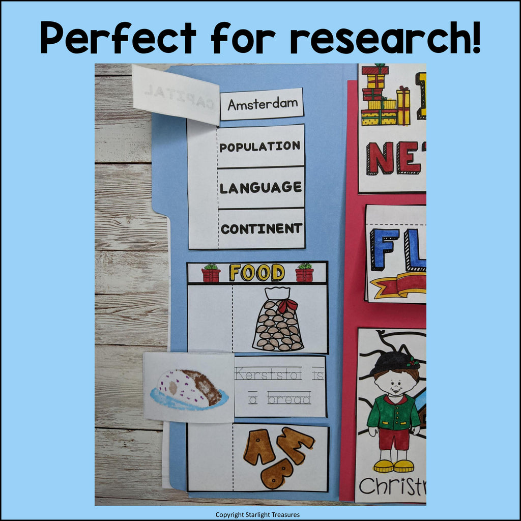 Christmas in the Netherlands Lapbook for Early Learners - Christmas Activities
