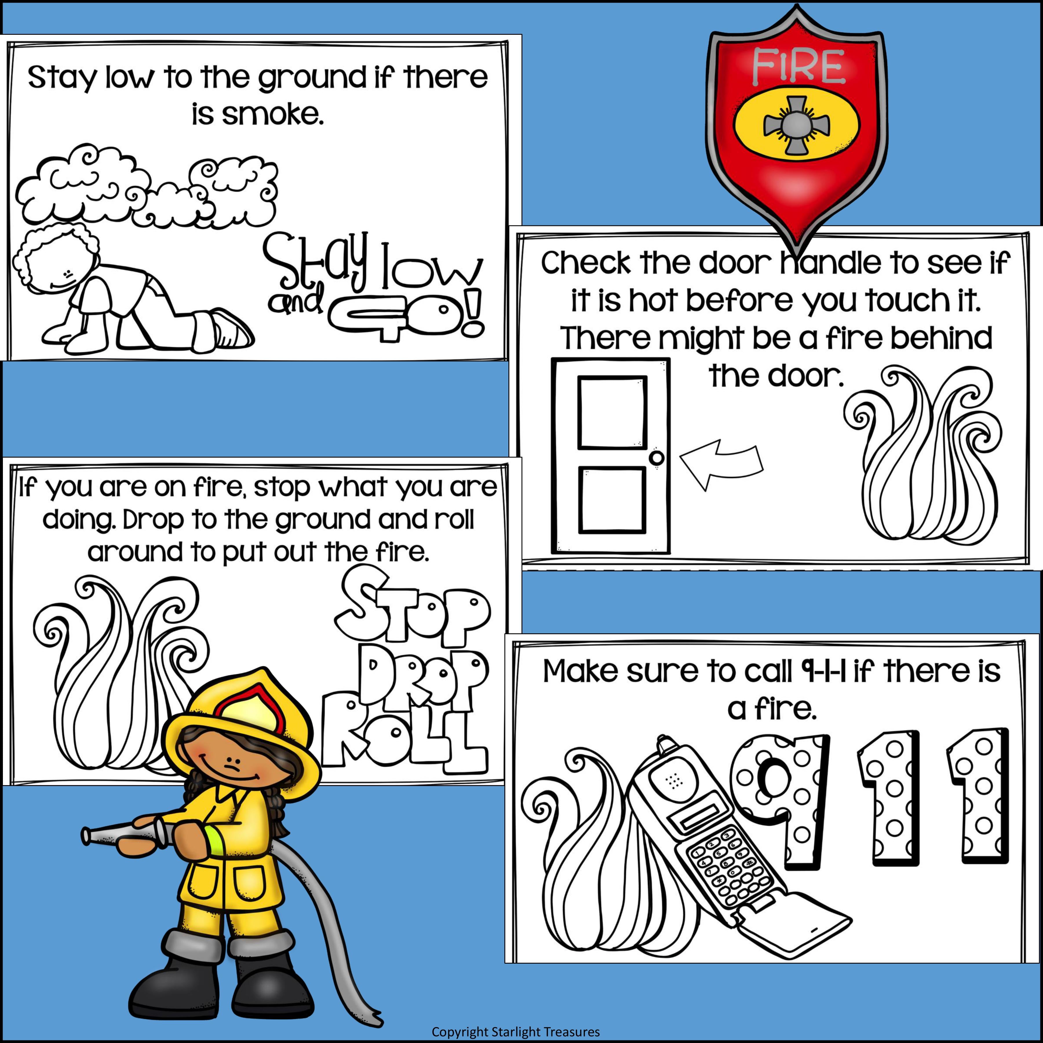 Fire Safety Mini Book for Early Readers