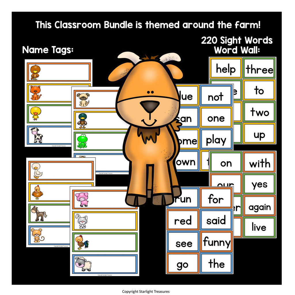 Classroom Decor Pack - Farm Theme