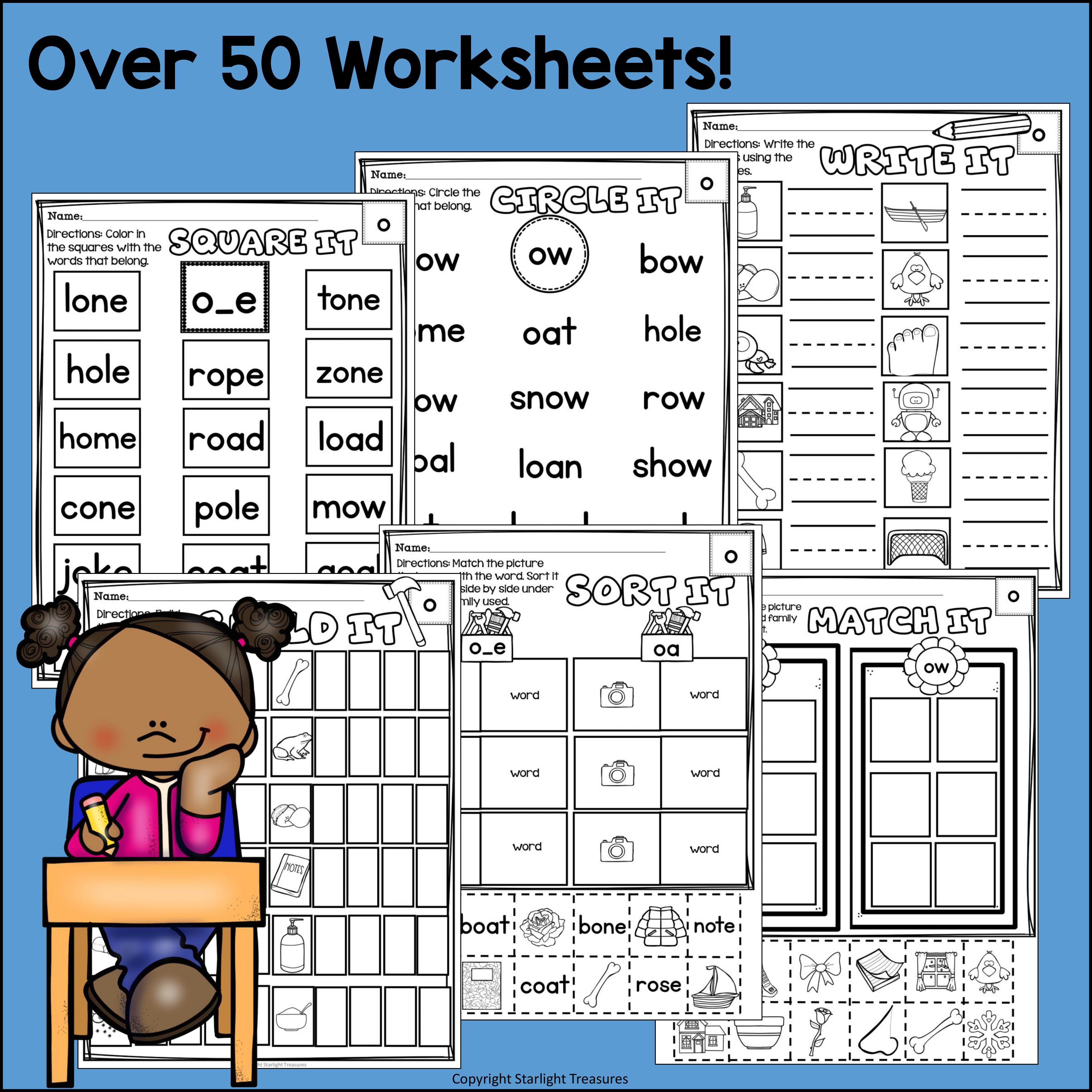 Long O Worksheets and Activities for Early Readers