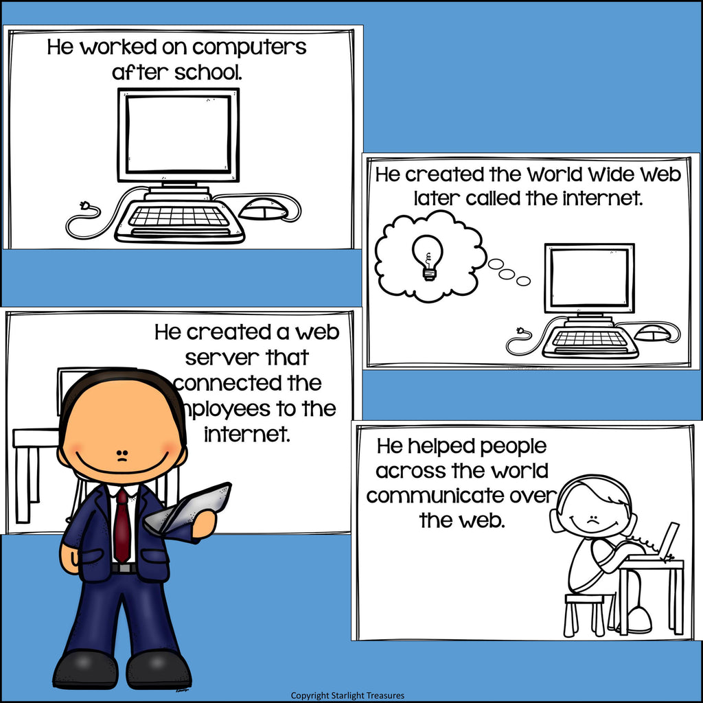 Tim Berners-Lee Mini Book for Early Readers: Inventors