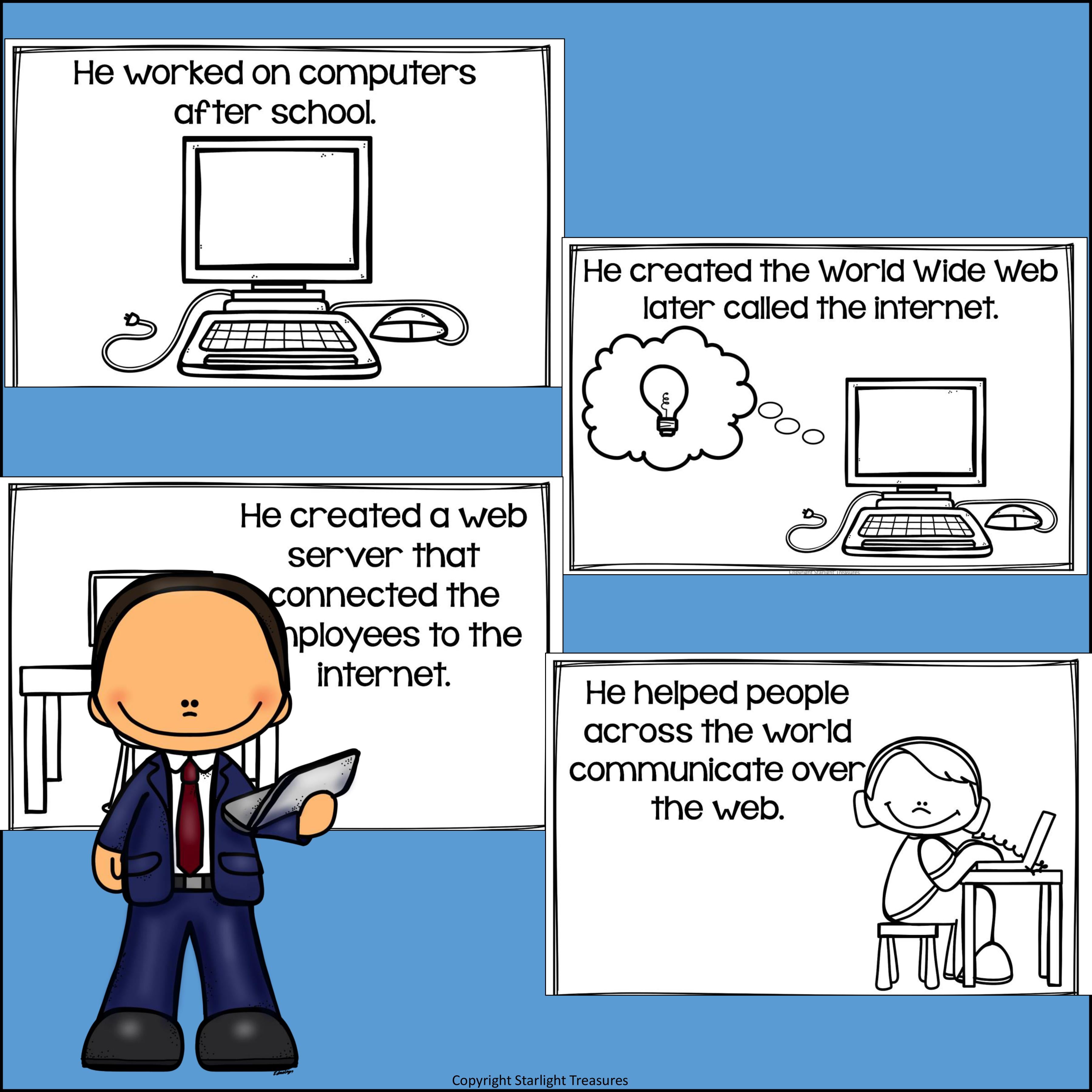 Tim Berners-Lee Mini Book for Early Readers: Inventors