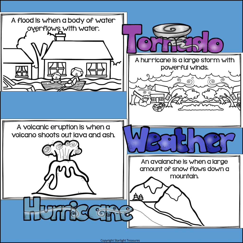 Natural Disasters Mini Book for Early Readers