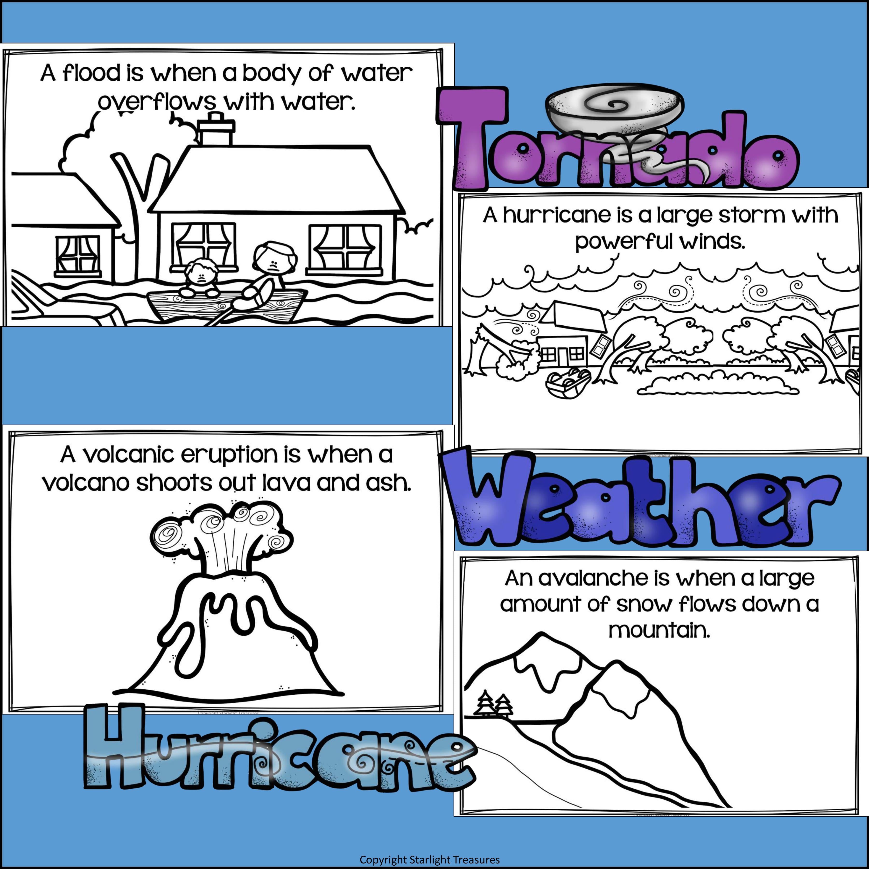 Natural Disasters Mini Book for Early Readers