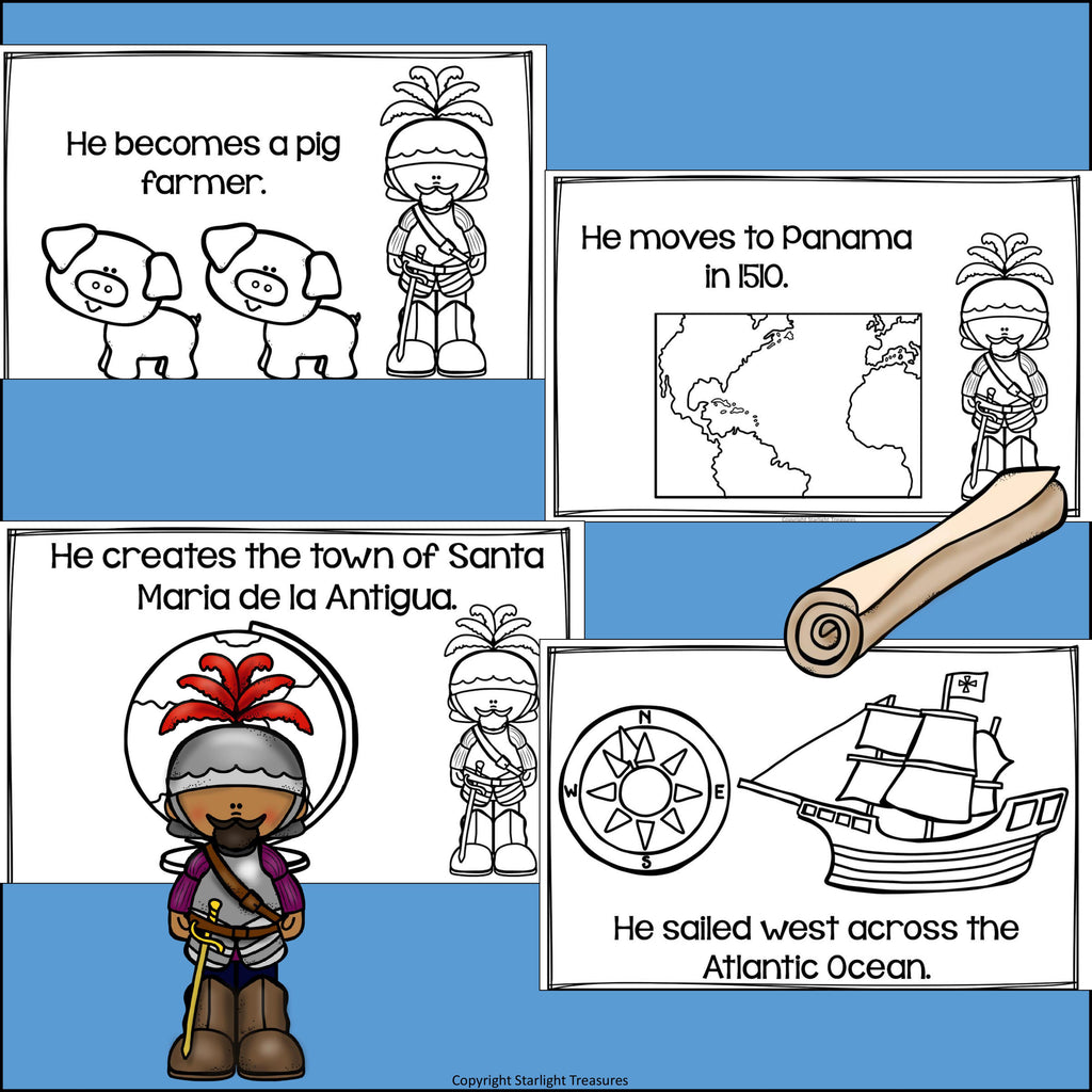 Vasco Nuñez de Balboa Mini Book for Early Readers: Early Explorers