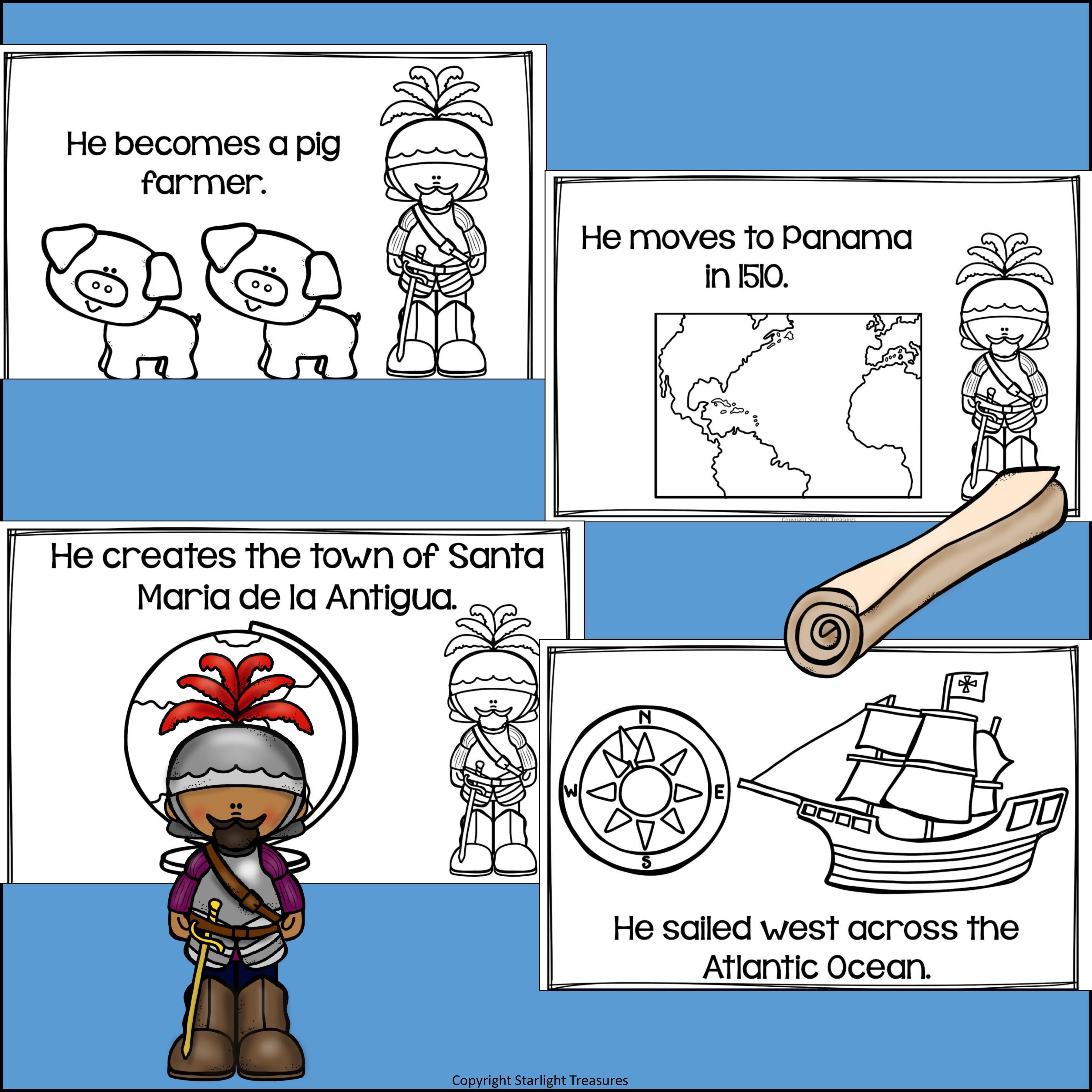 Vasco Nuñez de Balboa Mini Book for Early Readers: Early Explorers