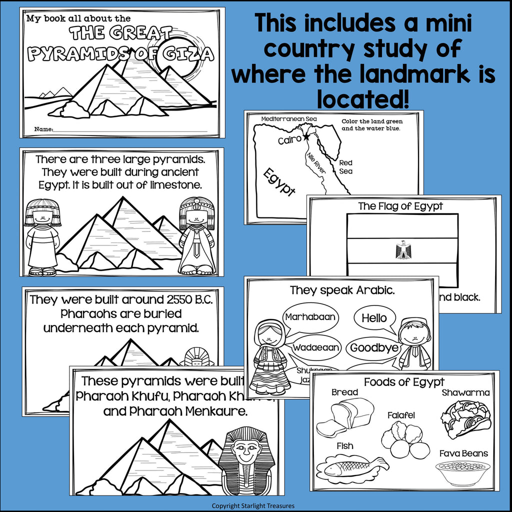 Great Pyramids of Giza Complete Unit for Early Learners - World Landmarks