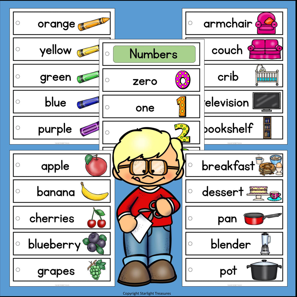 Over 1,000 English Words Mobile Word Walls 