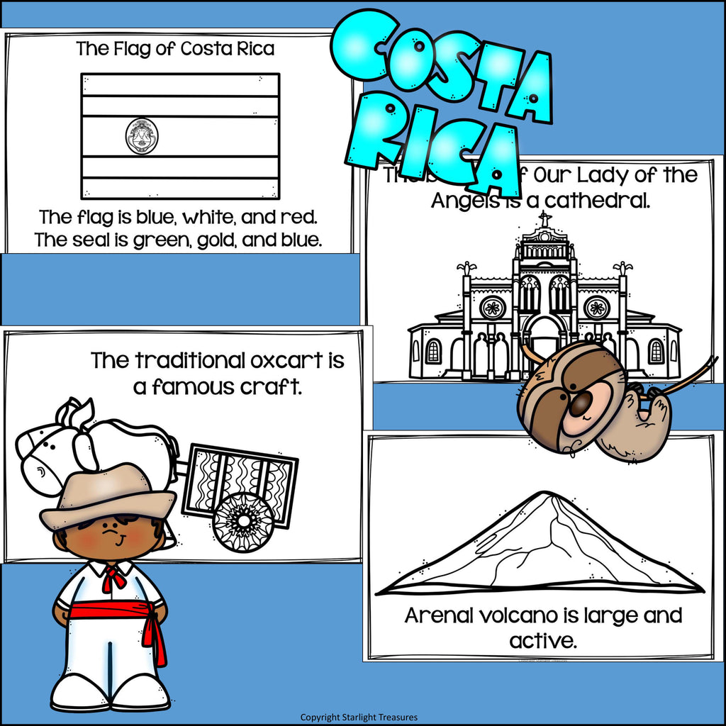Costa Rica Mini Book for Early Readers - A Country Study