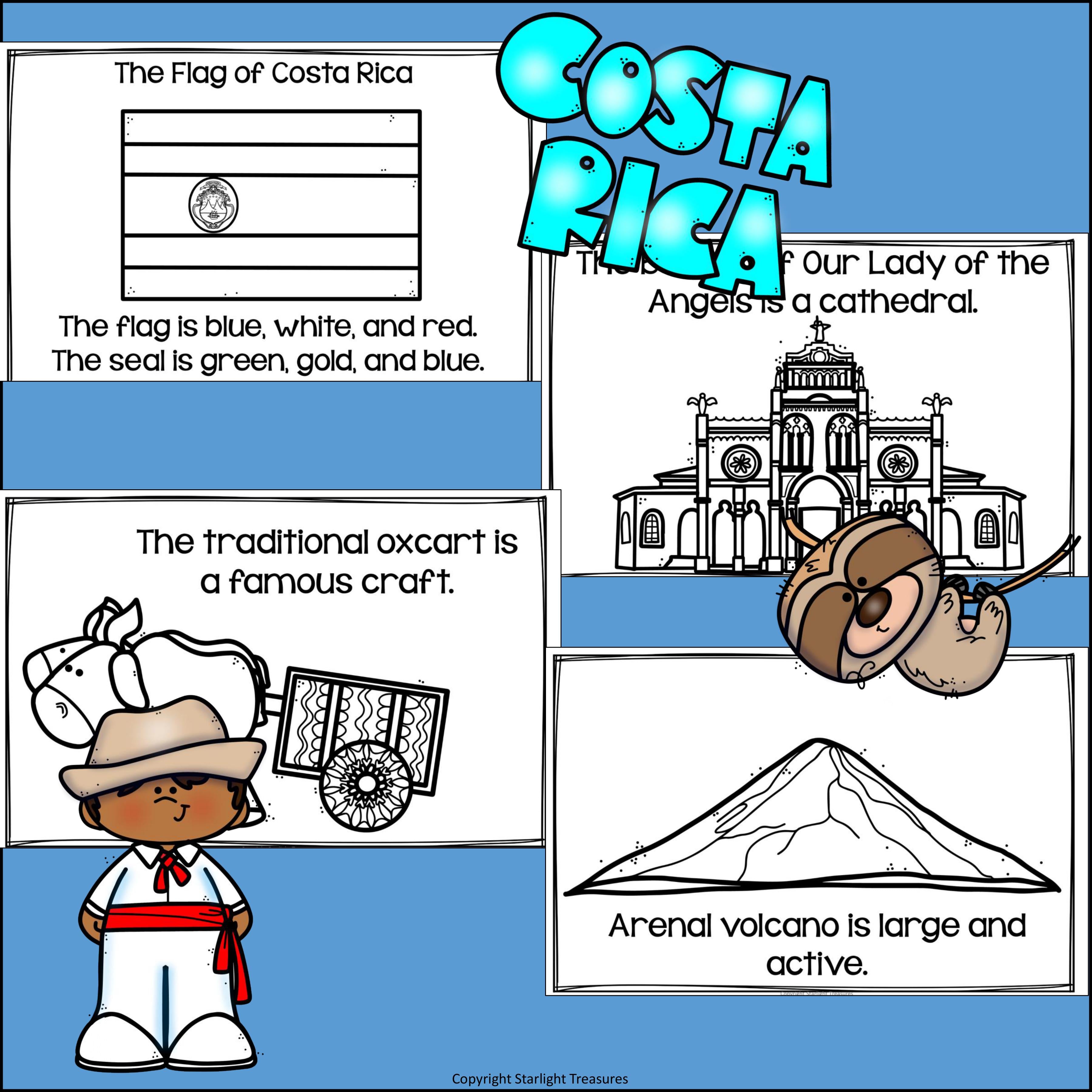 Costa Rica Mini Book for Early Readers - A Country Study
