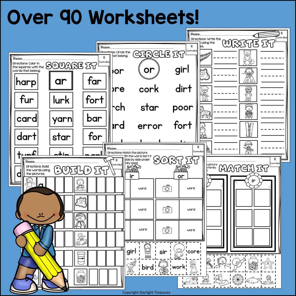 R Controlled Vowels Worksheets and Activities for Early Readers