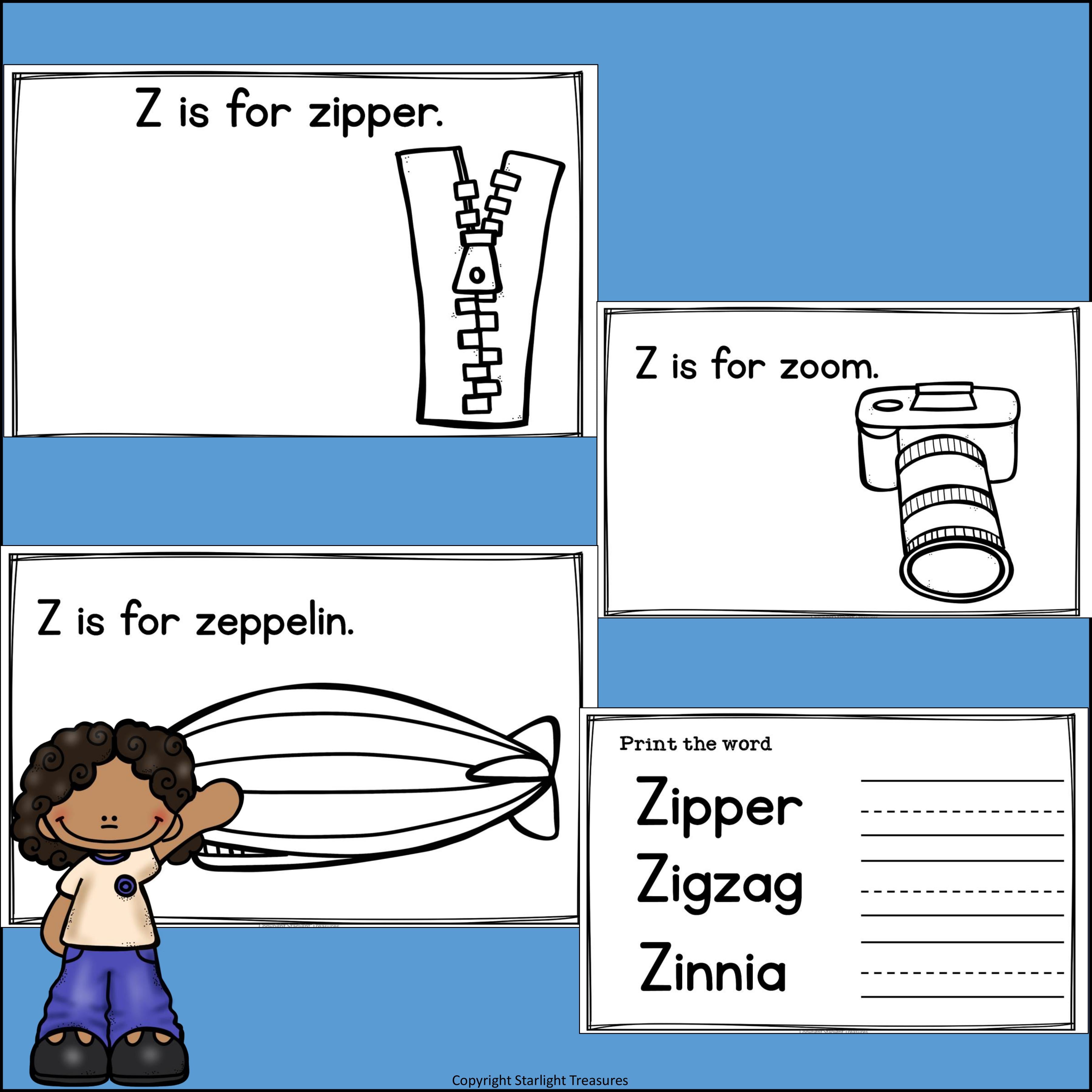 Alphabet Letter of the Week: The Letter Z Mini Book