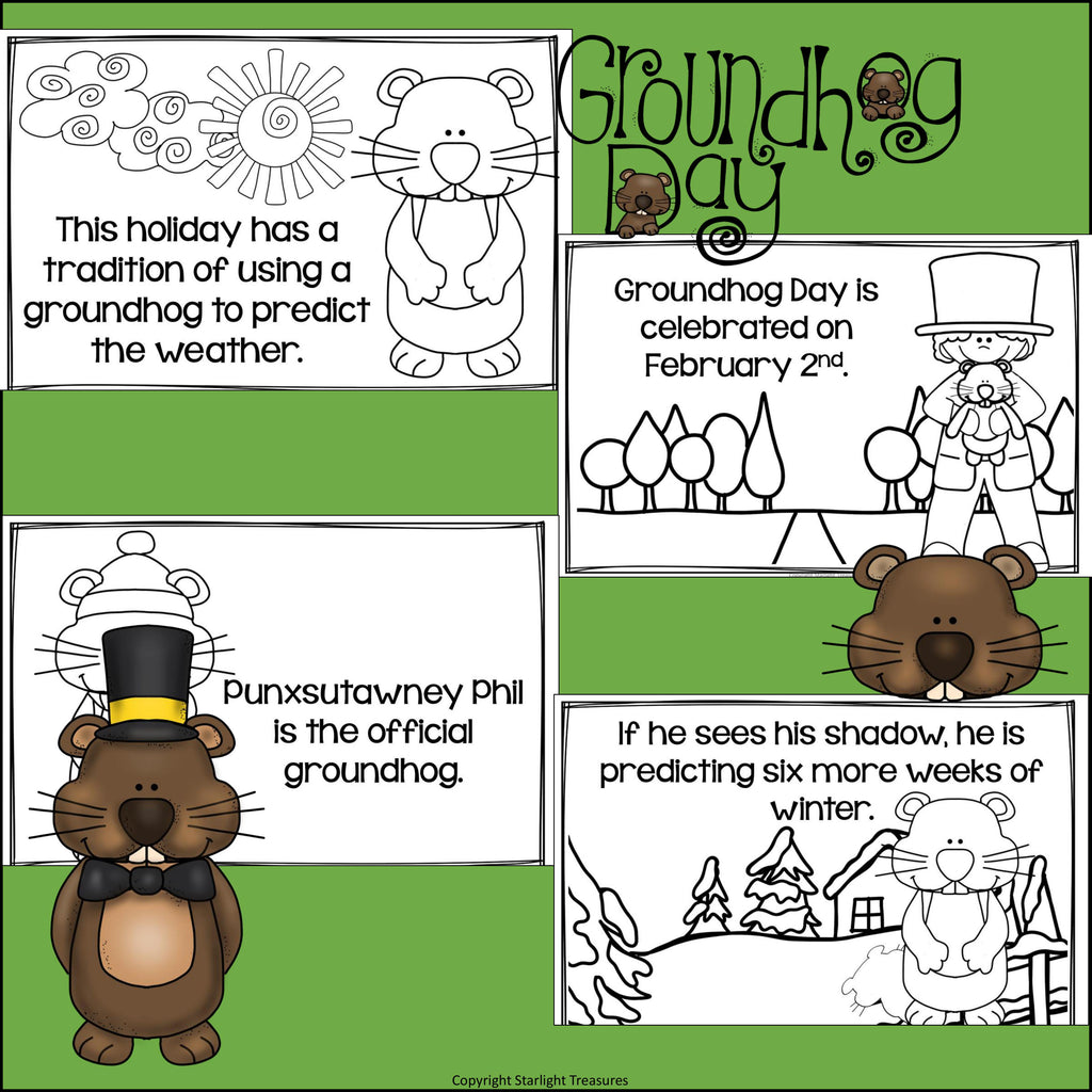 Groundhog Day Mini Book for Early Readers