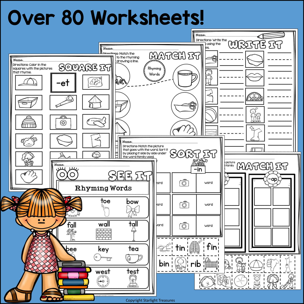 Rhyming Words Worksheets and Activities for Early Readers