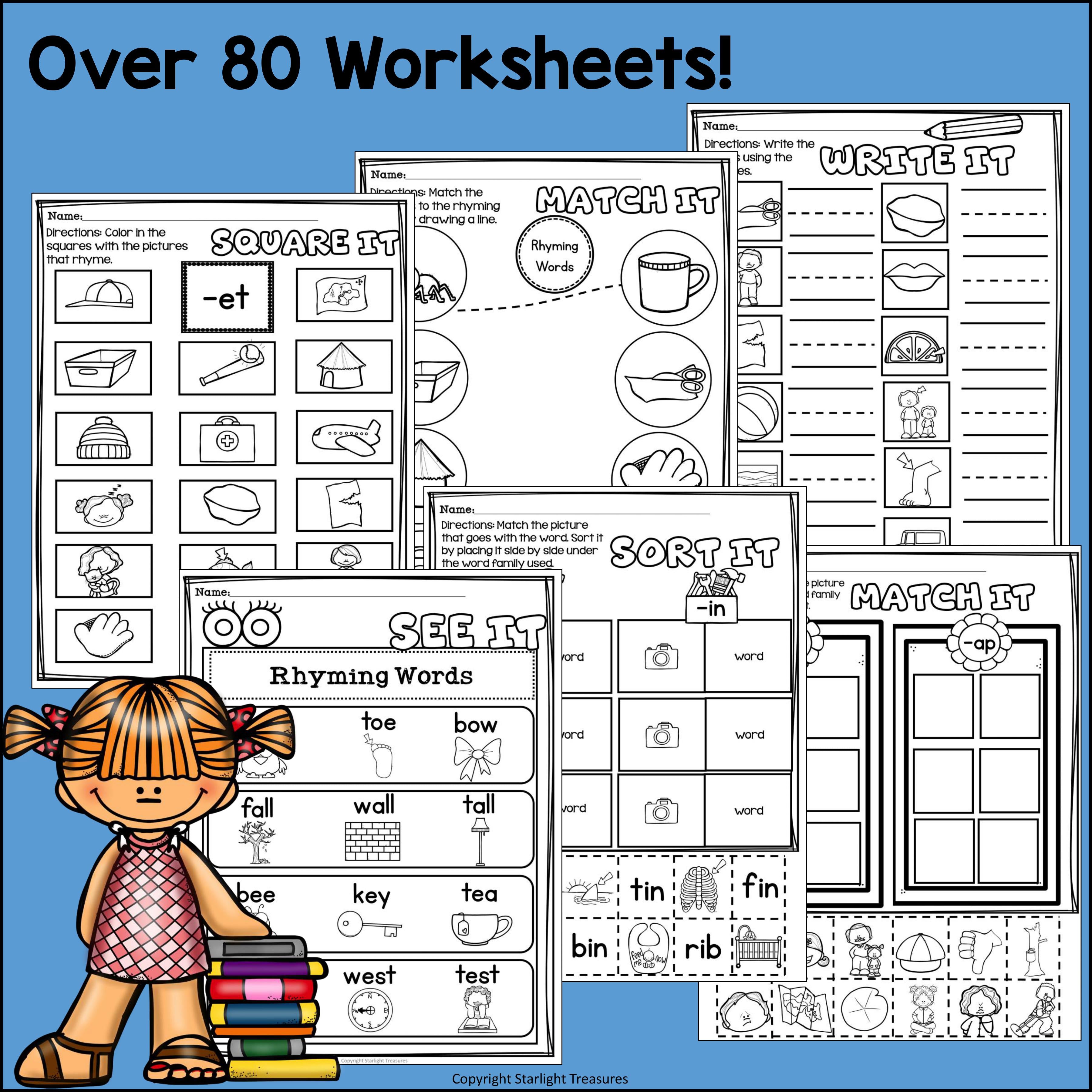 Rhyming Words Worksheets and Activities for Early Readers