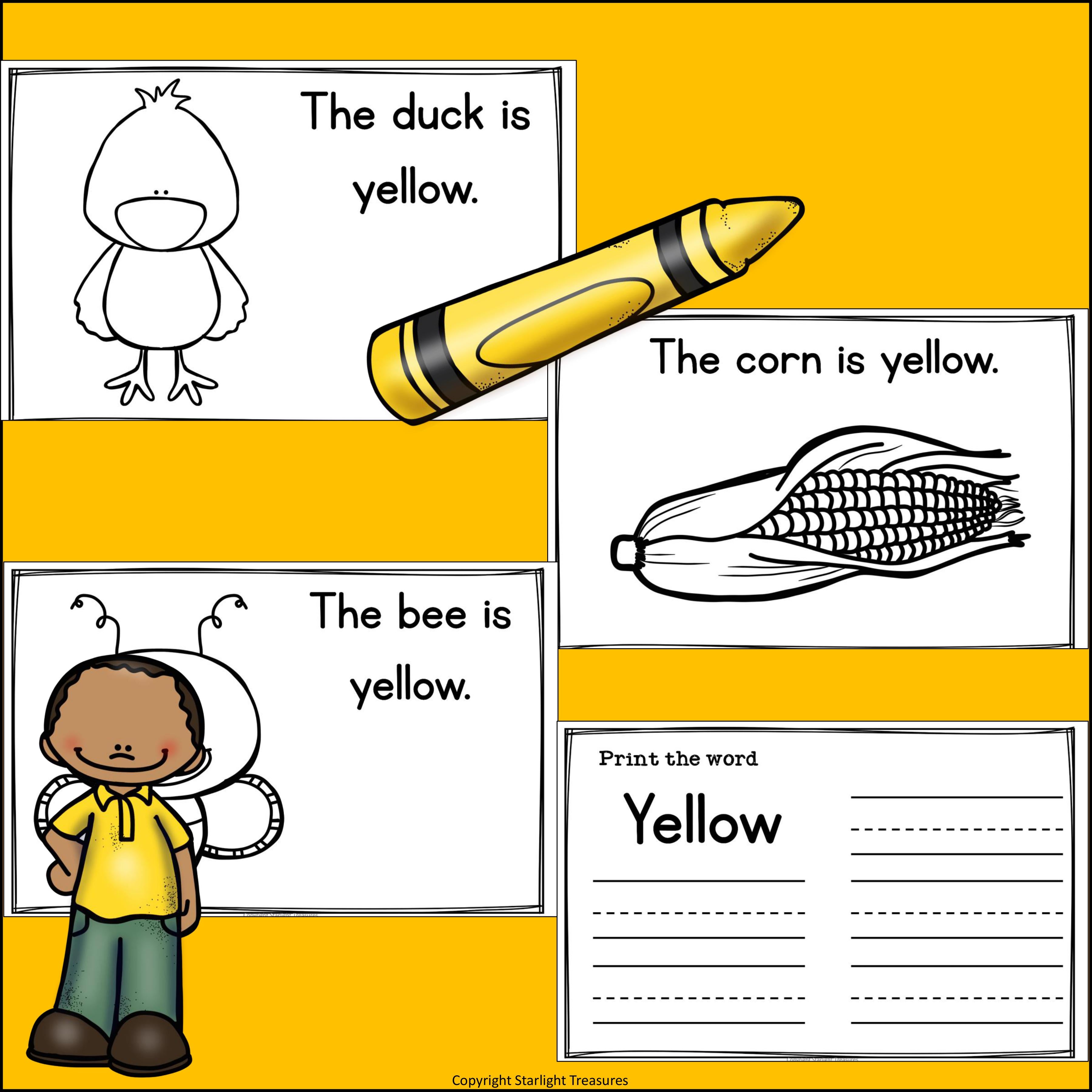 Colors of the Week: Yellow Mini Book 