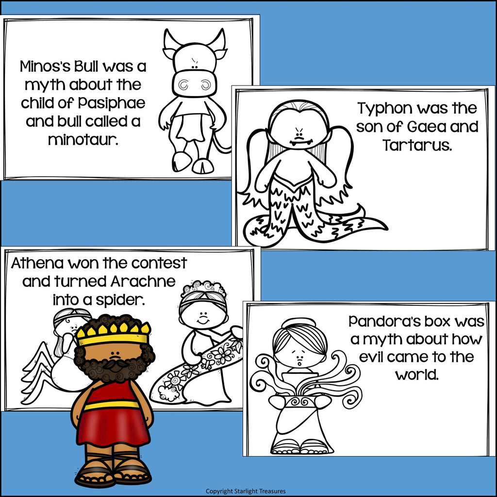 Greek Myths Mini Book for Early Readers - Greek Mythology