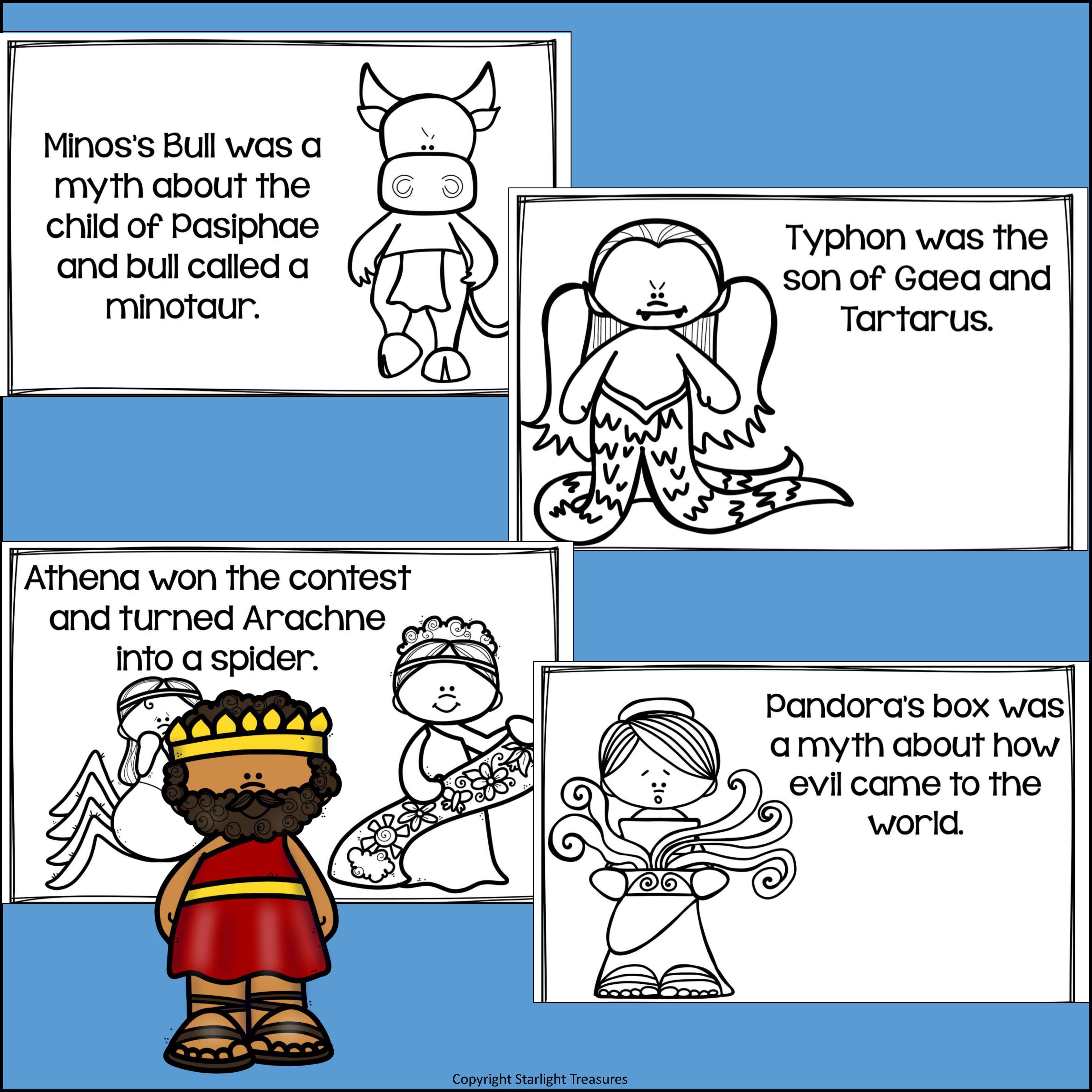 Greek Myths Mini Book for Early Readers - Greek Mythology