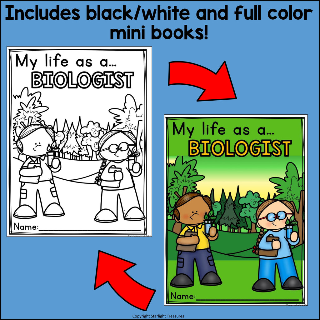 Biologist Mini Book for Early Readers - Types of Scientists