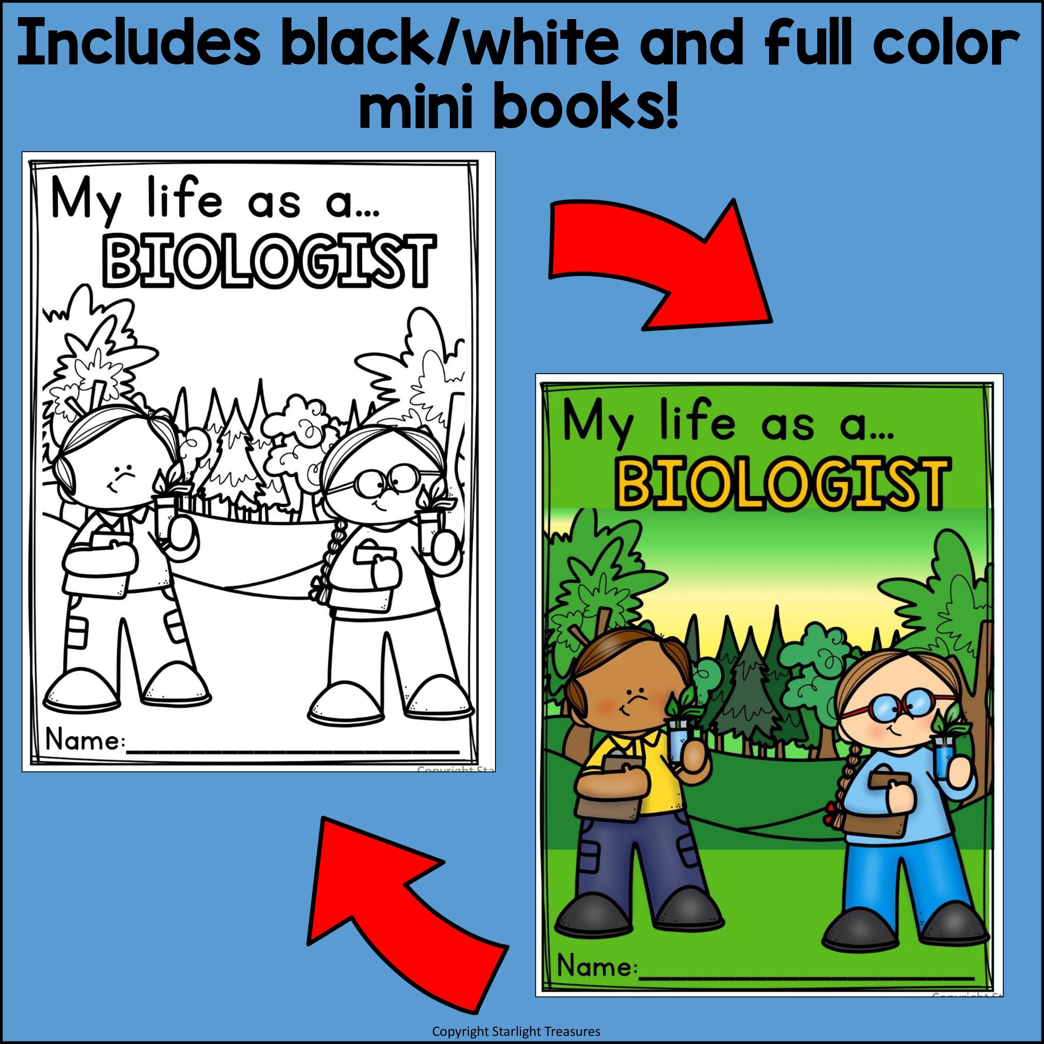 Biologist Mini Book for Early Readers - Types of Scientists